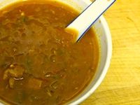 This chili goes on anything—especially whole cheeseburgers to make Pueblo Sloppers. Place a cheeseburger, bun and all into a bowl. Top with a handful of shredded cheese and pout a couple ladles of green chili on top. Note: the chili...