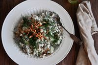 BBQ'd Zucchini, Pearl Barley & Whipped Feta Salad