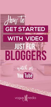 Video Getting Started for Bloggers: Are you ready to dive into video strategy and video marketing? Maybe you've been thinking about marketing with video but you don't know where to begin with your YouTube strategy. This article is all about how to get started with video marketing and your YouTube channel strategy for bloggers! #videomarketing #videostrategy #youtubechannel #youtubevideos #youtubetips #startablog #startablogforbeginners