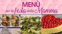 MENÙ PER LA FESTA DELLA MAMMA DI BENEDETTA - FATTO IN CASA PER VOI CON BENEDETTA ROSSI - "Oggi vi presento il mio menù per la Festa della Mamma". Video di Fatto in Casa per Voi con Benedetta Rossi. INGREDIENTI PER PREPARARE IL MENÙ PER LA FESTA DELLA MAMMA DI BENEDETTA SPIEDINI CALDI E FREDDI, per gli spiedini caldi: 2 zucchine, 16 fette speck, 120 g scamorza affumicata, pangrattato qb, olio extravergine di oliva qb. Per gli spiedini freddi: 2 fette pane per tramezzini, 80 g tonno in...