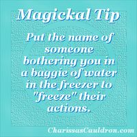 Magickal Tip - "Freeze" the Haters – Charissa's Cauldron