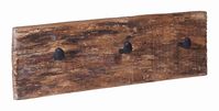 Appendiabiti legno rustico vintage 3 ganci a chiodo | Gelsomini