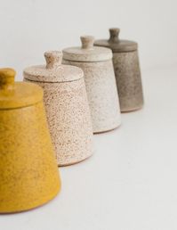 Alexandria Cummings Speckled Sugar Jar Lid SUNDAY SHOP Fashion Alexandria ceramic pottery Cummings Jar Lid Shop Speckled Sugar SUNDAY