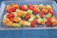 Lego fruit! What a great treat to serve at our party. #LegoDuploParty #LegoDuplo