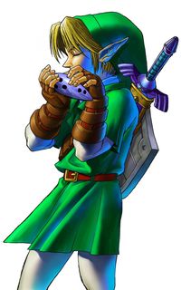 Ocarina of time link, zelda, official art