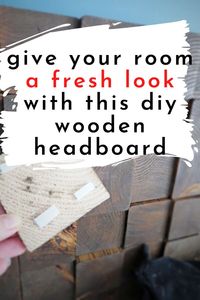 If you want a bedroom refresh check out this Custom Removable DIY Wood Block Headboard for Cheap. A creative headboard is all you need for a quick bedroom makeover to cheer you up.