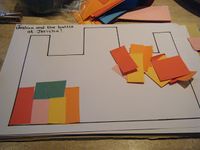 the walls of Jericho // shape sticking crafts