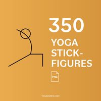 350 Yoga Poses illustrated with stick figures: download yoga pose illustrations to create your sequences for Instagram or to print at home!