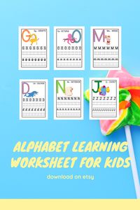 English alphabet learning pages for kids. Tracing activity book for kindergarten. Handwriting worksheets for children.
