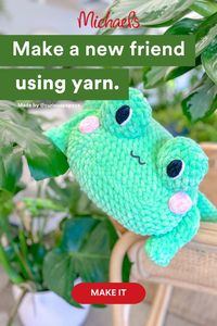 Use Sweet Snuggles™ Yarn by Loops & Threads® to create a cute and cuddly plushie or pillow for your home.