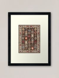 "Moroccan Brown Bohemian Traditional Handmade Fabric Style" Framed Art Print for Sale by Arteresting | Redbubble