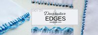 Different ways to hand sew decorative edges on fabric without crocheting or using special needles.
