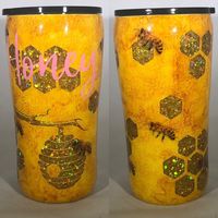 20oz peek-a-boo honey bee tumbler!! ****IF YOU WOULD LIKE A DIFFERENT NAME PLEASE MAKE YOU SPECIFY IN THE NOTES SECTION****