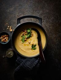 Recipe: Roasted celeriac soup with hazelnut crumbs