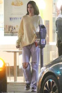 Changing things up: After dressing up for a charity event, Kendall Jenner went for a relaxed look to get dinner and dessert with beau Ben Simmons Sunday night