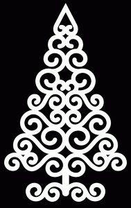 Swirly Christmas Tree by Bird