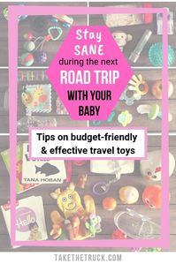Getting ready for a long road trip with your baby or 1 year old? Don't stress! Check out our post for car seat entertainment to keep everyone happy! #familyroadtrip #roadtrip #budgetroadtrip #travel #familytravel #takethetruck