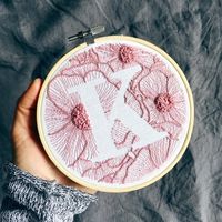 Personnalisé à la main broderie monogramme Hoop / cousu à la | Etsy