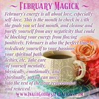 ~ February Magick ~ February's energy is all about love, especially self-love. #magick #february #love #passion