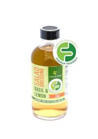 Low FODMAP Certified Salad Dressing (Basil & Lemon) - Essential Oil Balsamic Vinaigrette No Onion No Garlic Artisan Salad Dressing, Paleo