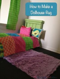 This American Girl Rug is easy to make. I did this with my daughter. She loved it and so did her American Girl Doll. It is so soft and fuzzy!