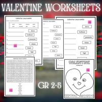 Valentine's Day Printable Worksheets - Etsy