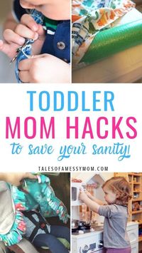 Toddler hacks to make parenting so much easier. Tips, tricks, and ideas for toddler moms and dads. Around the house hacks, kid activities, potty training hacks, DIY hacks, travel tips, and so much more for parenting your toddler girl or boy. #toddlerhacks #parentinghacks #parentingtoddlers #toddler #momhacks