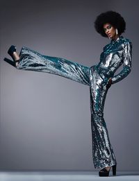 Head to toe sequins? Ill take it. | Andrea Huther is a Disco Queen in Grazia Netherlands