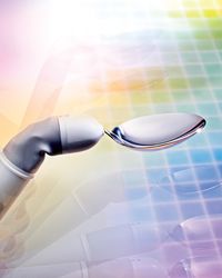 Liftware Level, a smart utensil, delivers both food and freedom.