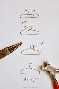 Mini hangers from paperclips. Mind blown.