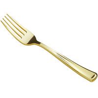 Gold Plastic Forks | Gold Visions 7" Gold Look Heavy Weight Plastic Fork - 400/Case