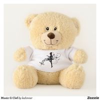 Music G Clef Teddy Bear