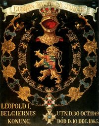 Leopold I, Swedish Order of the Serafim Stall-plate, 1857, by S. C. Cadovius.