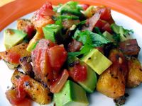 breakfast sweet potatoes and avocado