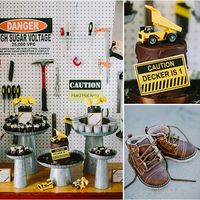 This construction-themed birthday party is officially one of our new favorite boy themes! Thrown for Decker...