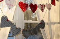 Upcycled Shopping Bag Heart Banner | love my simple home