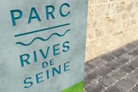 Signalétique du nouveau Parc des rives de Seine 2017, Paris