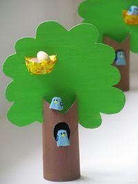 Jumble Tree: Egg carton bluebirds in a tree - Easter crafts