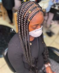 Sara Boateng on Instagram: “Biggie Small POP SMOKE braids🥰🥰 . . . . . #APS #africanhairbraiding #protectivestyles #braids #braidstyles #blessedhands #woodbridgebraider…”
