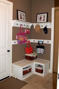 Drop zone when you don't have space for a mud room...