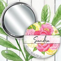 Personalized summer pocket mirror.