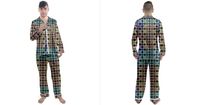 Abstrait Formes Colors Ensemble de pantalons de pyjama en satin pour hommes