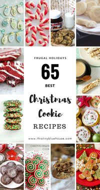 65 Christmas Cookie Recipes - Delicious, easy and wonderful cookie recipes to serve during the holiday season. GIft them or eat them these delicious treats will be loved by all. #christmas #christmascookies #cookies #holidaycookies #cookierecipes