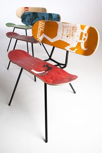 I picked this picture of skateboard chairs because of the cool idea of taking something that is an interest of someone and creating a functional piece of furniture that also works as a statement piece.