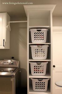 Shelves perfect for baskets!