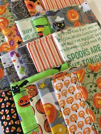 Halloween Fabric, Halloween Scrap Pack of Designer Fabric, Fabric Shoppe fabrics. Best Seller! Halloween Quilt, 1/2 LB scraps! (aff link)