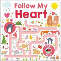 About the Book This seasonal maze adventure in the Follow Me series features cute animal characters, Valentine's Day-themed scenes, and finger trails. Full color. Book Synopsis Follow My Heart is a seasonal maze adventure in the Follow Me series by Roger Priddy, featuring cute animal characters, Valentine-themed scenes, and finger trails. Follow Valentine Bear through the adorable, illustrated scenes on a journey to help her match up each animal with their perfect pair in this fun-siz