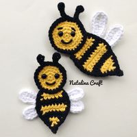 Bee Appliques: Darmowe i łatwe wzory szydełkowe