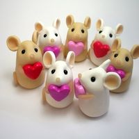 Polymer clay mice
