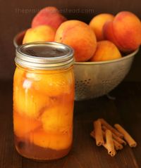 honey cinnamon canned peaches... oh how I wished I hadn't missed peach season back home!